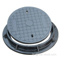 힌지 된 연성 아이언 맨홀 커버 EN124 D400